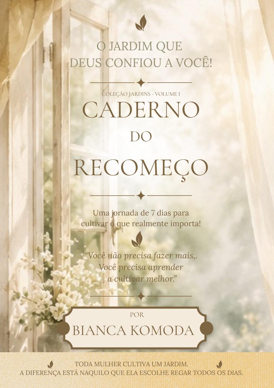 Capa do Caderno do Recomeço, por Bianca Komoda